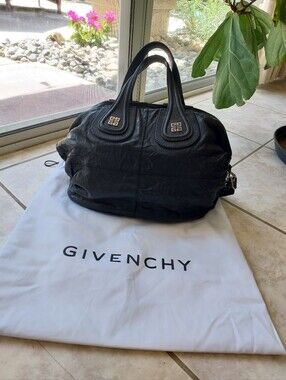 Givenchy Black Wrinkled Top-Handle Nightingale Bag / Preowned With Care